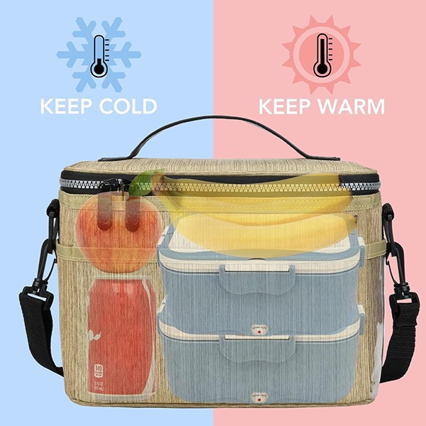 Insulated Lunch Box Tote Bag